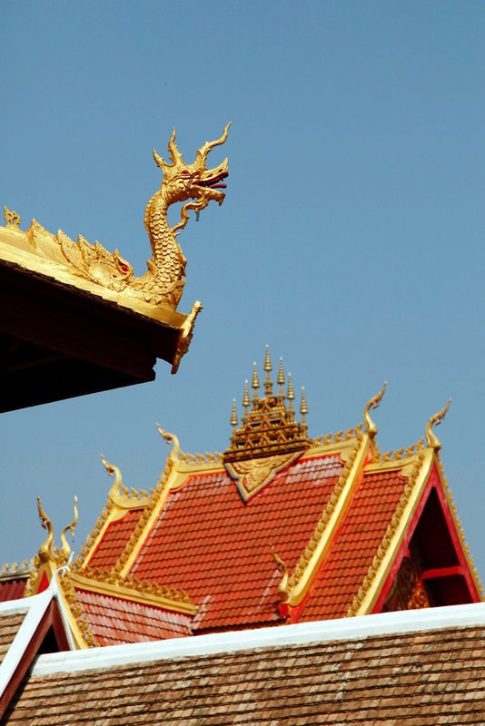 Temples architecture in Vientiane