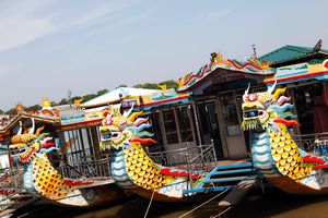 Dragon boats on Hue's 'Perfume River'