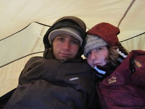Day 7 Waiting in the tent.. cold
