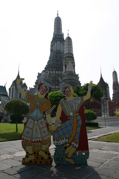 Cheryl and I at Wat Arun