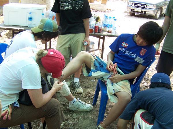 I was the trip nurse (most of the injuries were sustained during soccer after work!)