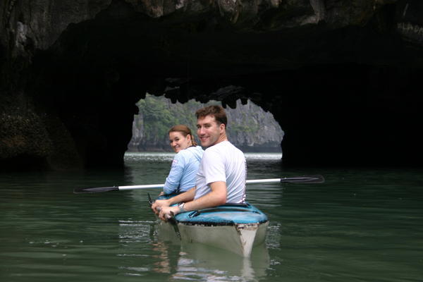 Steve and I kayaking