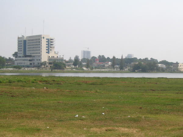 a view of khon kaen from the edge of campus
