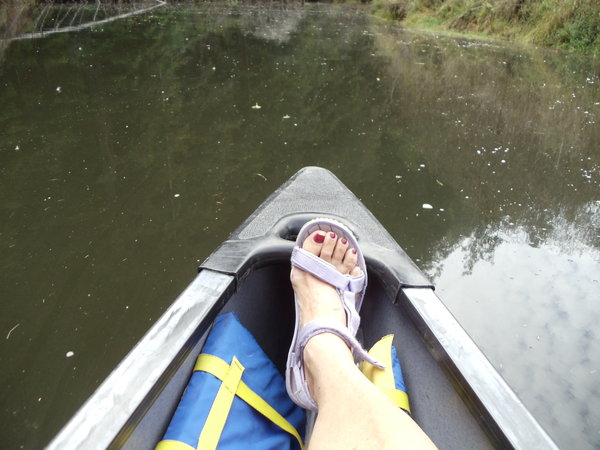 My foot on the kayak
