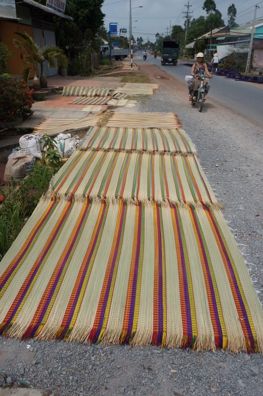 Woven grass mats
