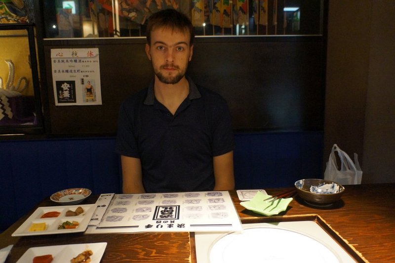 Waiting for his sumo dinner