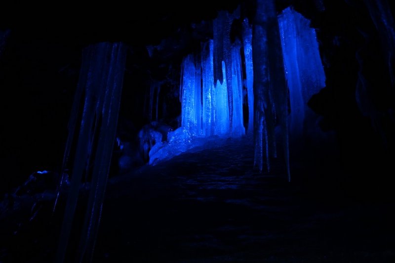 Icicles in the ice cave