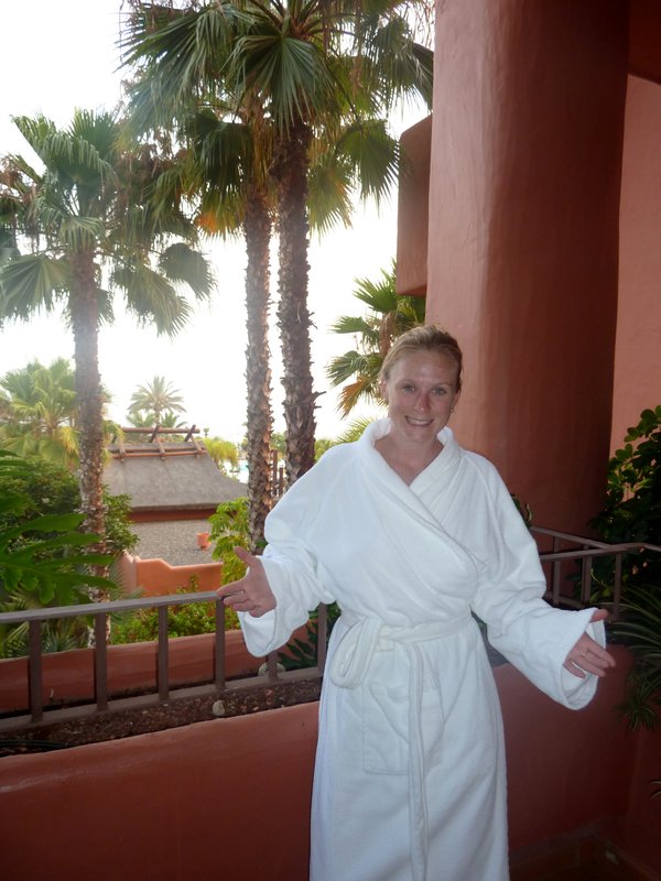 our robes at the hotel