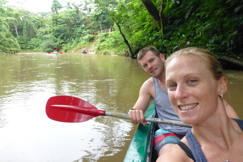 kayaking to the villages