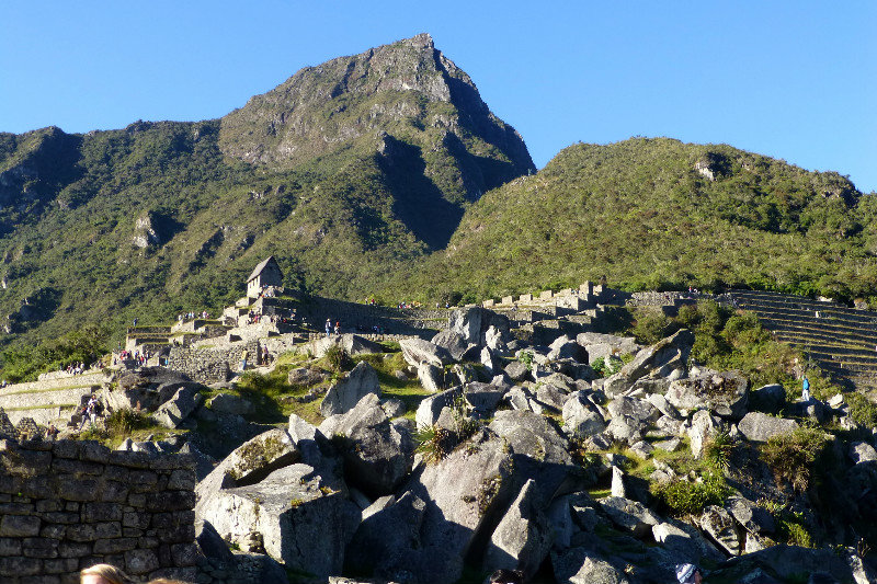 Looking back towards Machu Picchu Mountain