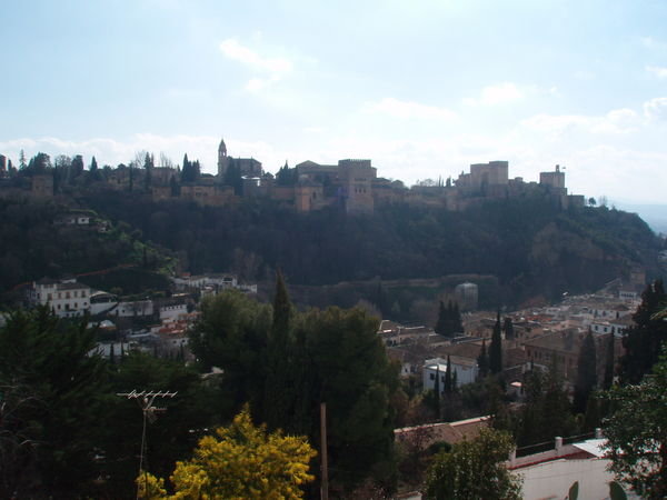 View back up to Alhambra