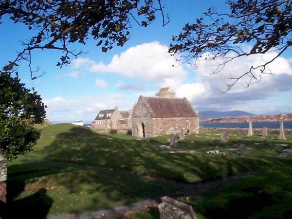 The stone museum, with the abbey in the background