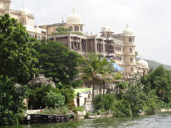 View of city palace from boat