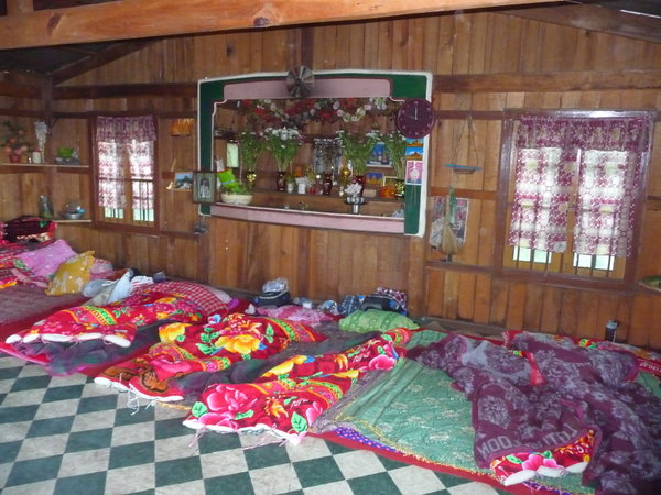 Village palaung - notre chambre a coucher