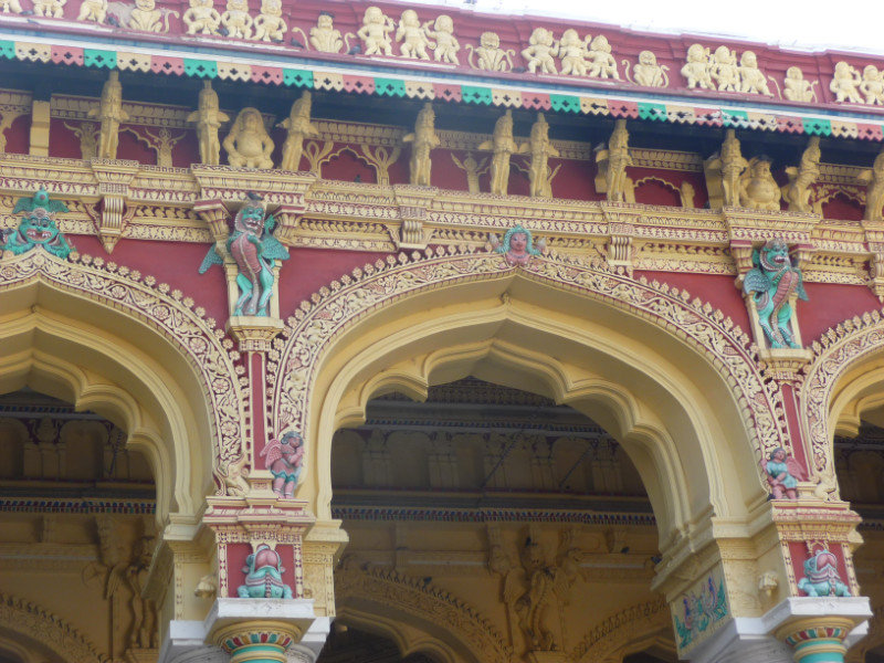 Madurai - palais, detail cour