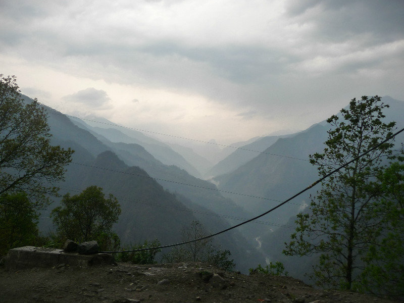 Vallee de Teesta sous la pluie
