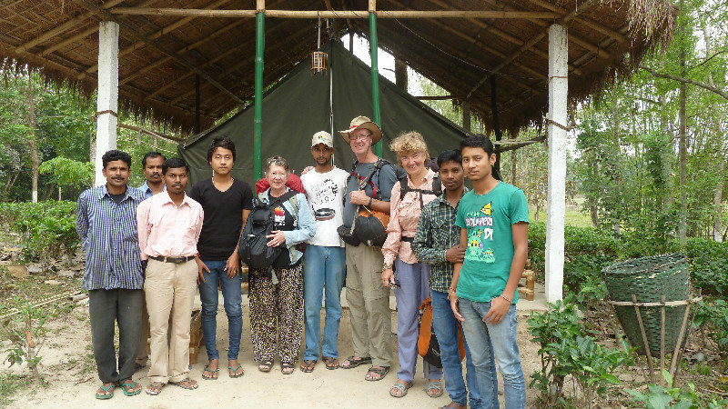 Kaziranga - avec l'equipe de Nature Hunt Eco-camp