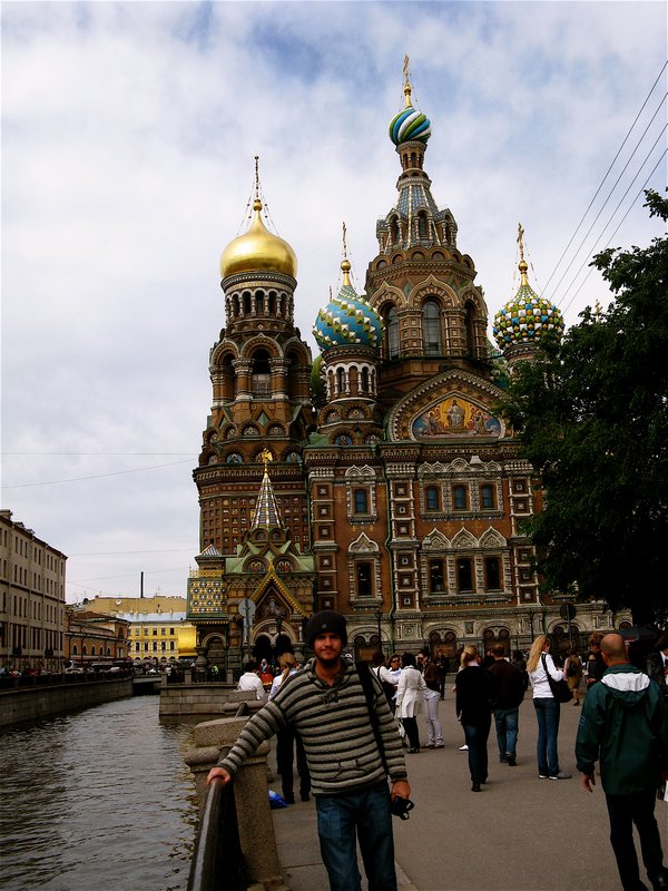 In Front of the Iconic Russian Church