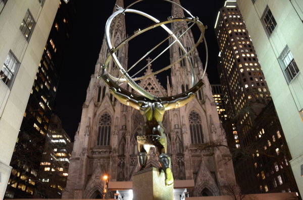 Atlas and St Patrick's Cathedral