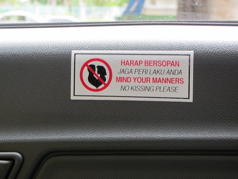Warning in the Taxi!