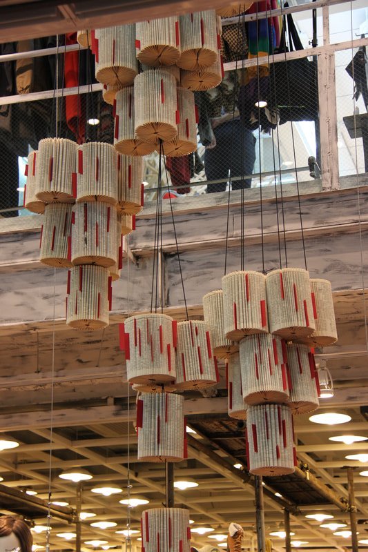 Chandeliers made of books