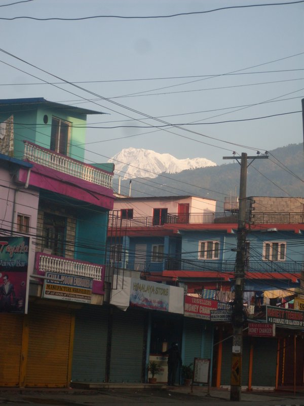 First clear skies in Pokhara