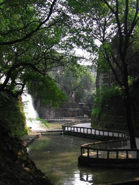 Waterfall at rock garden