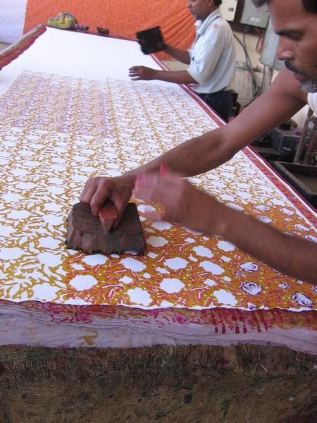 Handstamping fabric