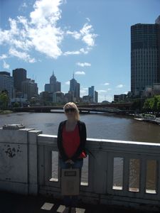 Fran at Yarra river, Melbourne