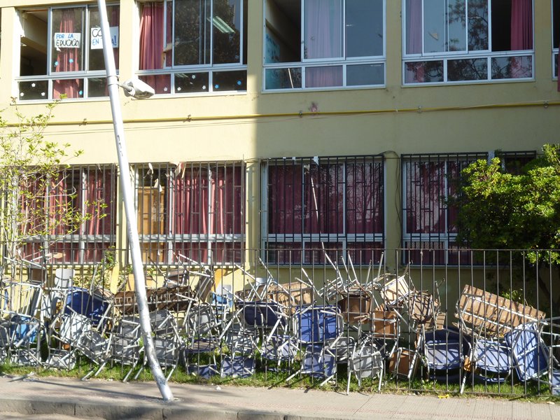 A barricaded school