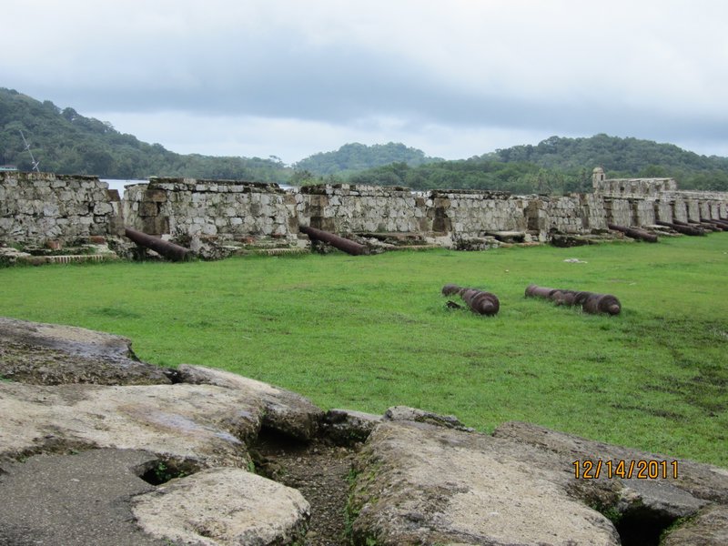 old fort with cannons in Portobelo in Panama