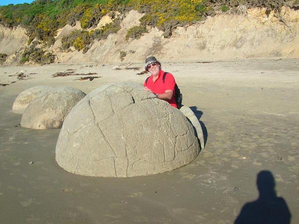 Moeraki beach boulders