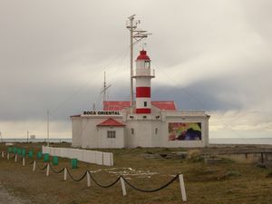 Lighthouse on the shore of Magellan Strait