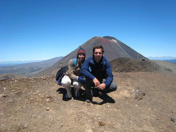 At the top of the Red Crater