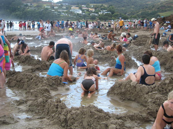Hot Water Beach - madness!