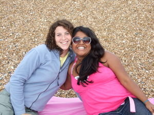Tamsin and Kesh on the beach