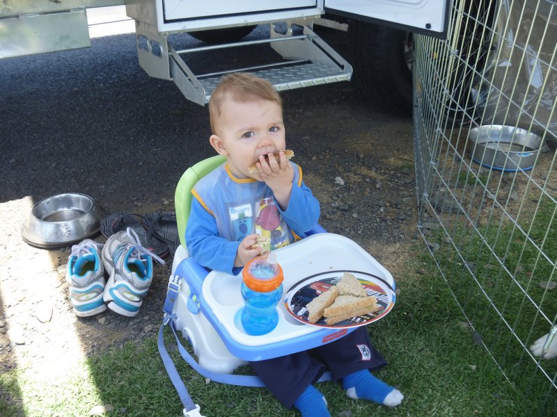 Noah enjoying lunch at Vale View