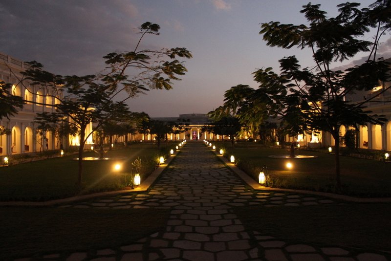 Falaknuma Palace courtyard