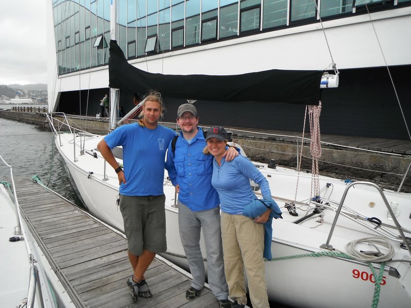 With our instructor at the marina