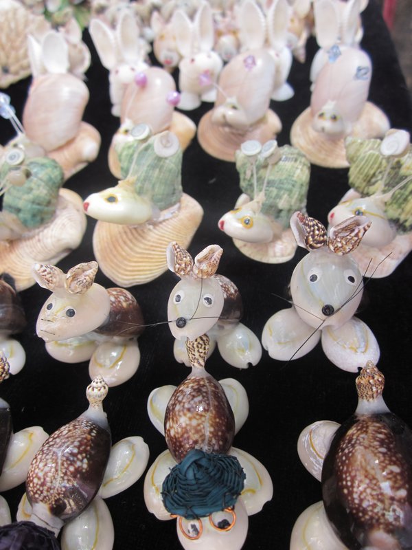 Animals made out of shells
