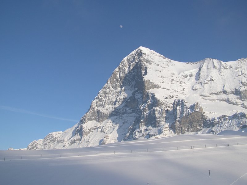 Eiger and Moon