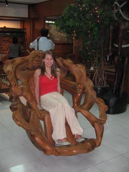 hand carved rocking chair!!