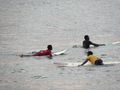 Local kids learning to surf, Tofo