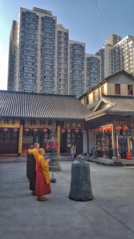 Monks at the Jade Buddha Temple, Shanghai 