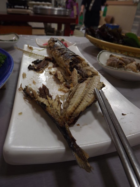 Barbequed fish