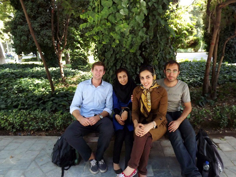 Chilling with friends in the park in Tehran