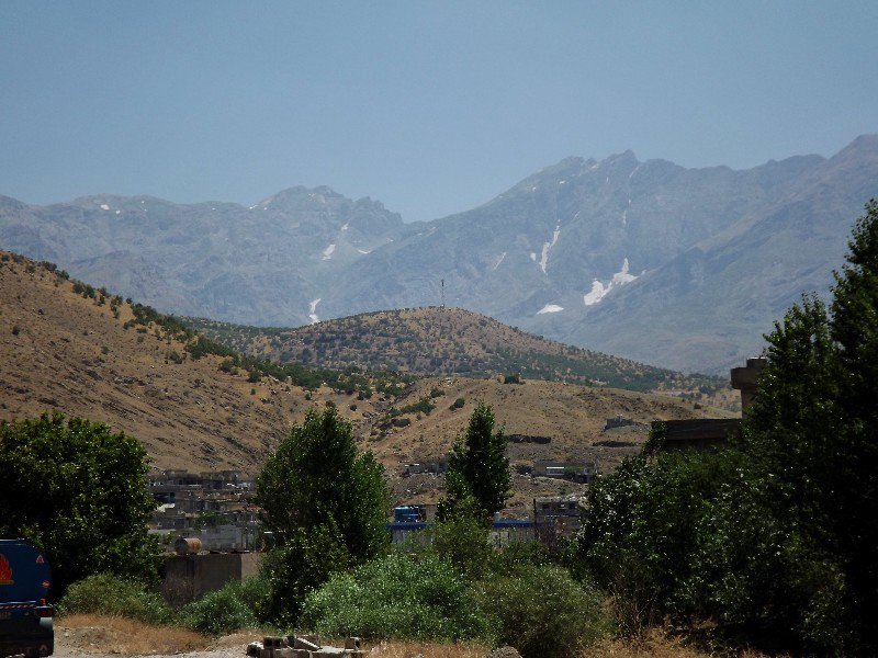 Snow-capped mountains in Choman, Iraq