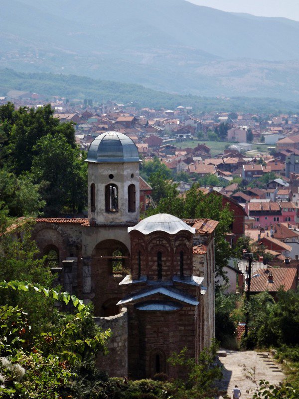 Ruined church overlooking Prizren, Kosovo