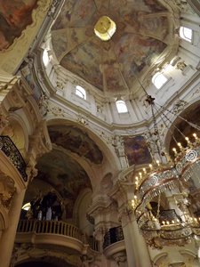 Inside a church in Prague