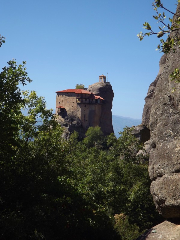 Monasteries perching atop rock pillars
